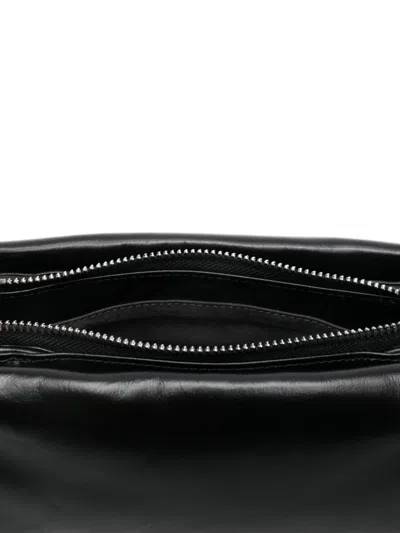 Osoi Pillow Bow Leather Shoulder Bag In Black