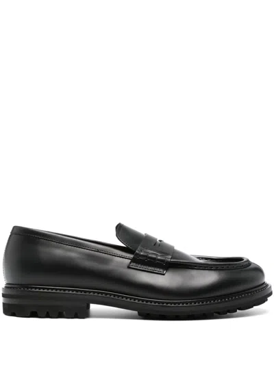 Henderson Baracco Leather Loafers In Black