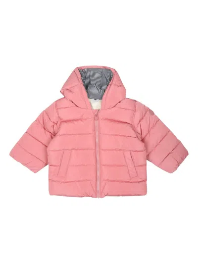 Petit Bateau Fleece-lined Padded Jacket In Pink