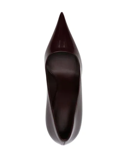 Ferragamo Chic Patent Leather Pointed Toe Pumps In Red