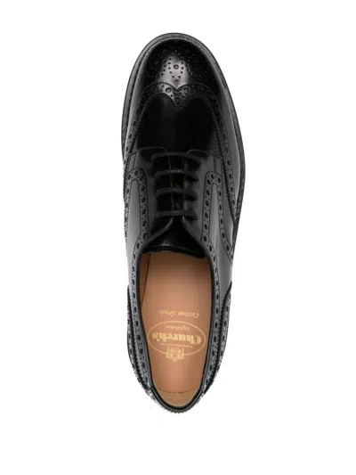 Church's Brogues With Almond Toe And Decorative Stitching In Black