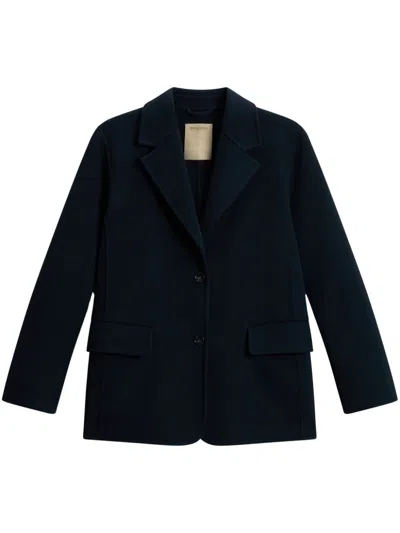 Woolrich Long-sleeved Suit Jacket In Blue