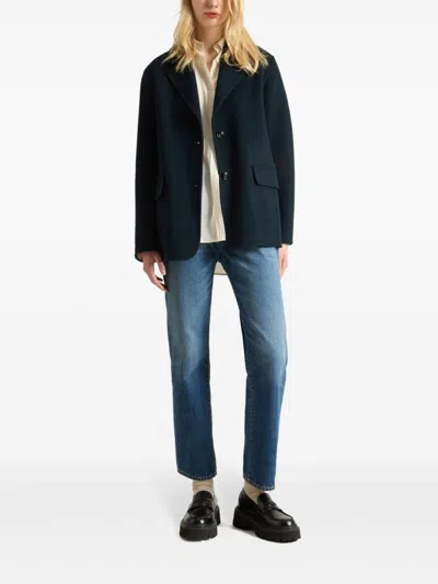 Woolrich Long-sleeved Suit Jacket In Blue