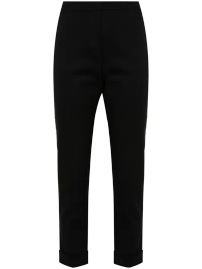 Shop Etro Cropped Trousers In Black