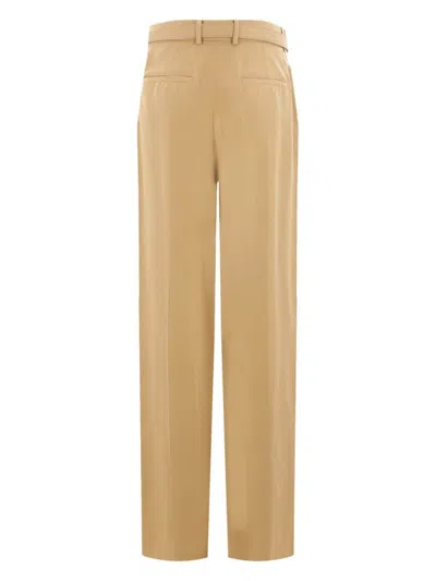 Loro Piana Edward Raw Tussah Silk Trousers In Neutrals