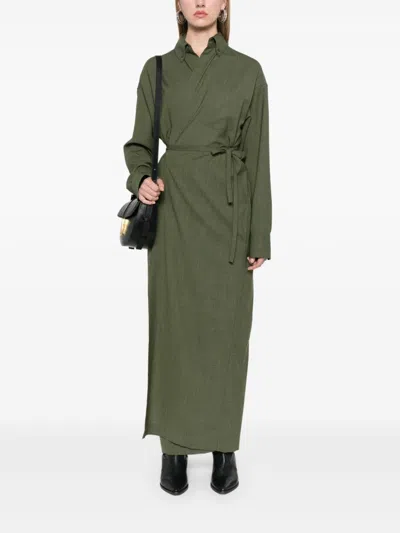 Fabiana Filippi Wrap Maxi Dress In Green