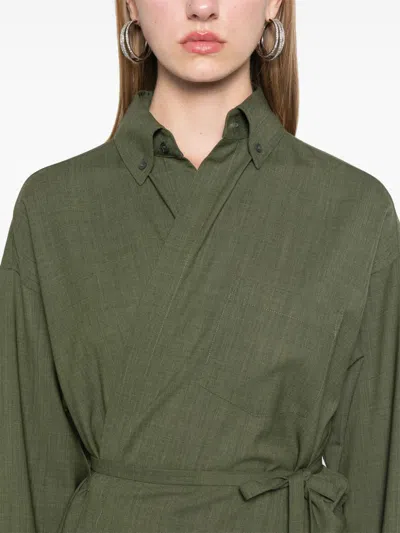 Fabiana Filippi Wrap Maxi Dress In Green