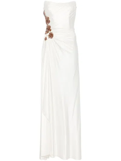 Shop Costarellos Milia Gown In White