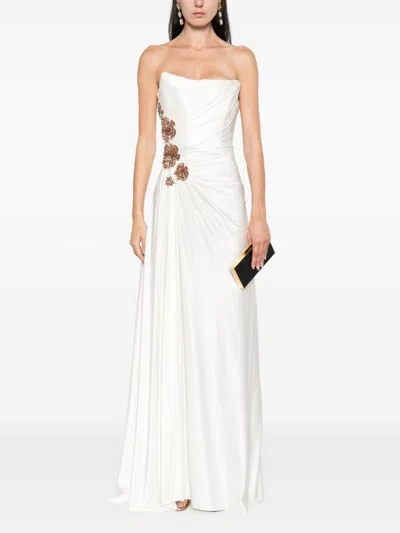 Shop Costarellos Milia Gown In White