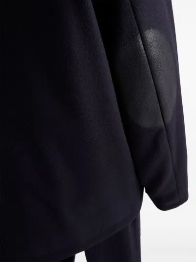 Prada Wool Caban Jacket In Blue