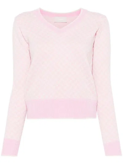 Shop Drumohr Intarsia-knit Sweater In Pink