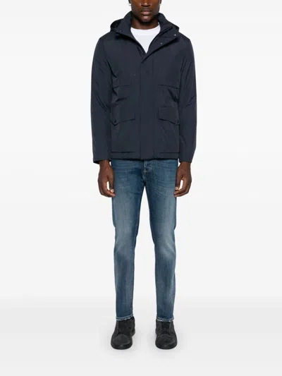 Herno Hooded Jacket In Blue