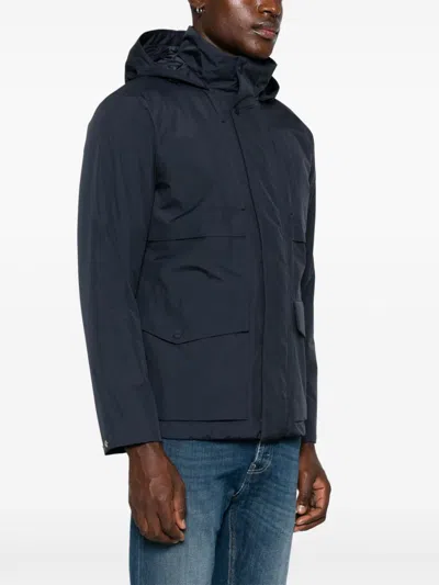 Herno Hooded Jacket In Blue