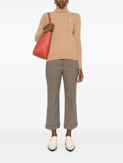 Polo Ralph Lauren Wool And Cashmere Blend Turtleneck Sweater In Neutral