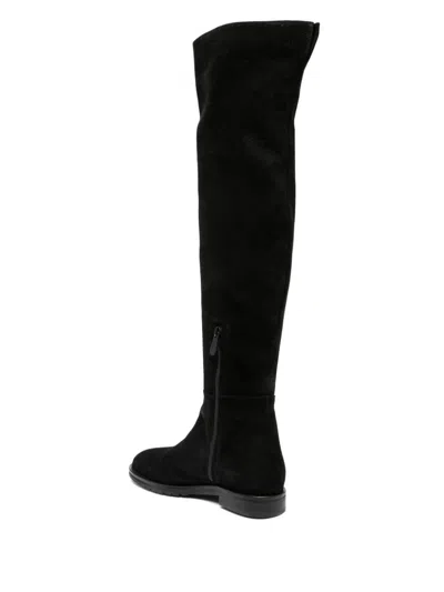 Roberto Festa Luz Low Heels Boots In Black Suede In Black