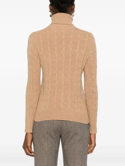 Polo Ralph Lauren Wool And Cashmere Blend Turtleneck Sweater In Neutral