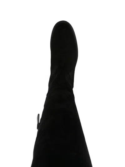 Roberto Festa Luz Low Heels Boots In Black Suede In Black