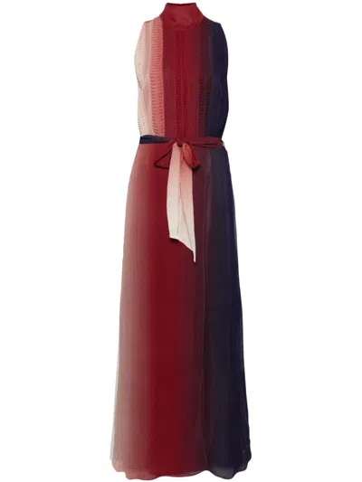 Forte Forte Sleeveless Gradient-effect Maxi Dress In Red