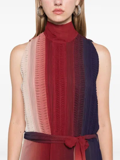Shop Forte Forte Pleated Georgette Gown In Red