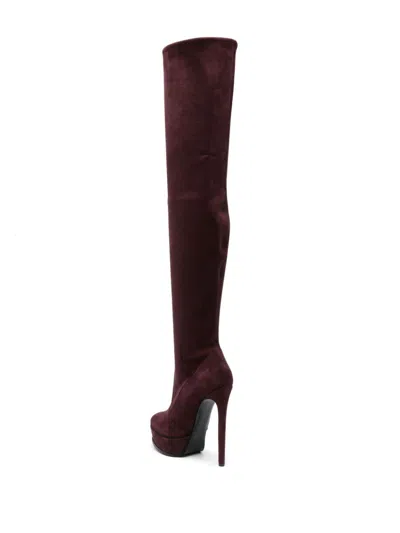 Casadei 150mm Flora Boots In Red