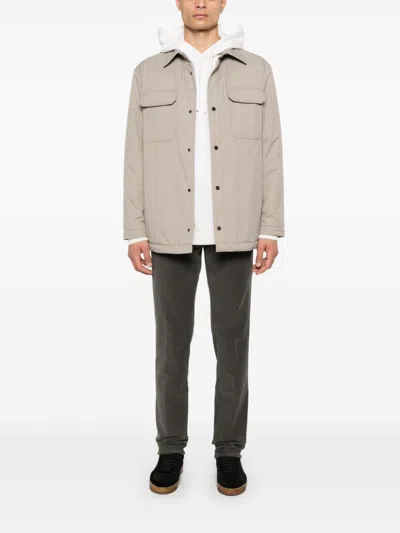 Incotex Slim-cut Chino Trousers In Grey