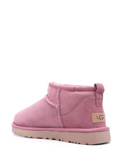 Ugg 10mm Classic Ultra Mini Shearling Boots In Pink