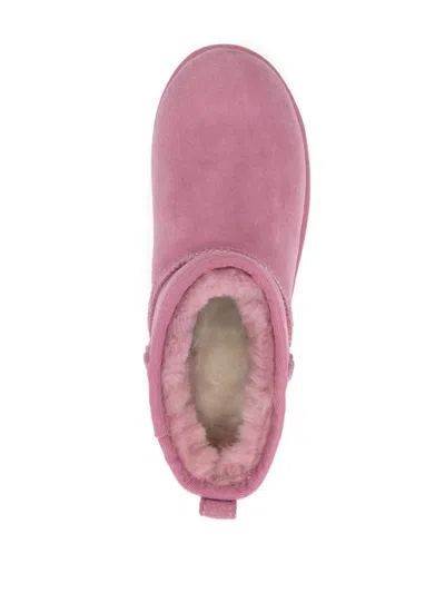 Ugg 10mm Classic Ultra Mini Shearling Boots In Pink
