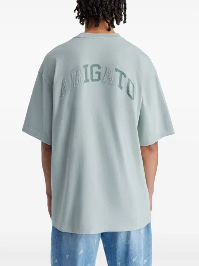 Axel Arigato Optic Distressed T-shirt In Blue