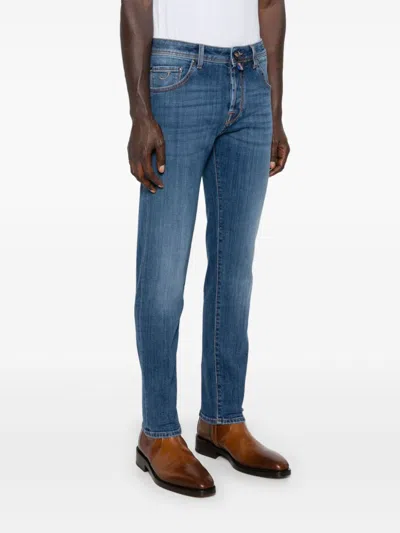 Jacob Cohen Mid-rise Slim-fit Jeans In Blue