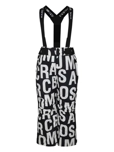 Marc Jacobs Black Snow Pants For Kids With Monogram In Black