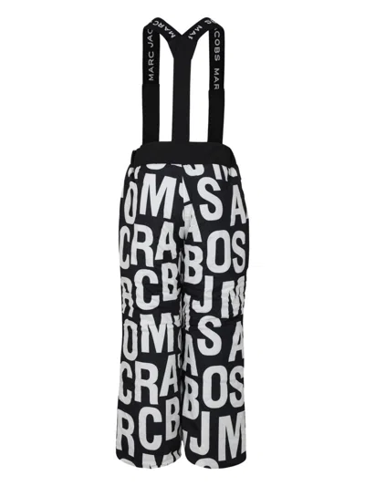 Marc Jacobs Black Snow Pants For Kids With Monogram In Black