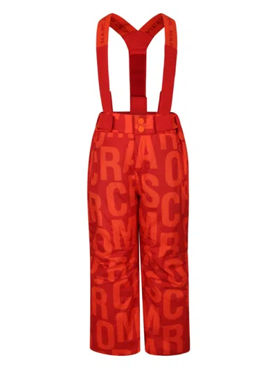 Marc Jacobs Logo Printed Ski Salopettes In Red