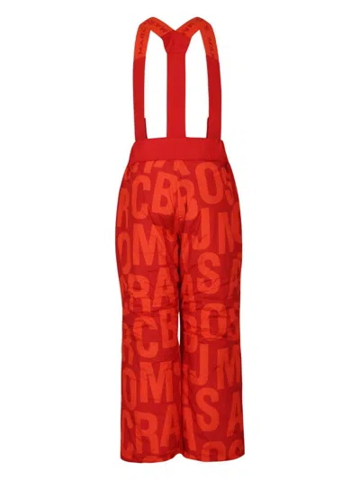 Marc Jacobs Logo Printed Ski Salopettes In Red
