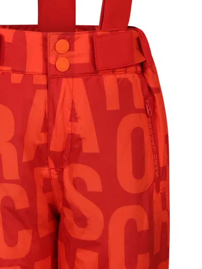 Marc Jacobs Logo Printed Ski Salopettes In Red