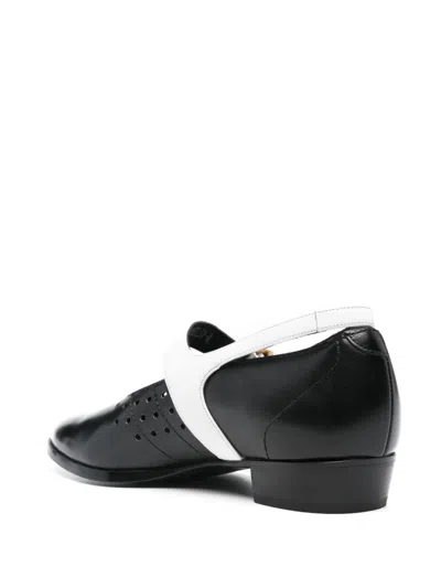 Bally Perforated-detail Ballet Flats In Black