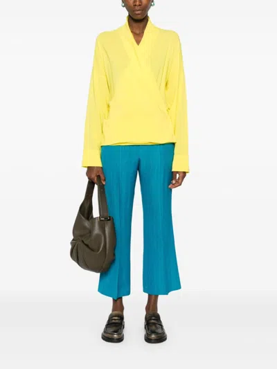Philosophy Di Lorenzo Serafini Wrap Blouse In Yellow