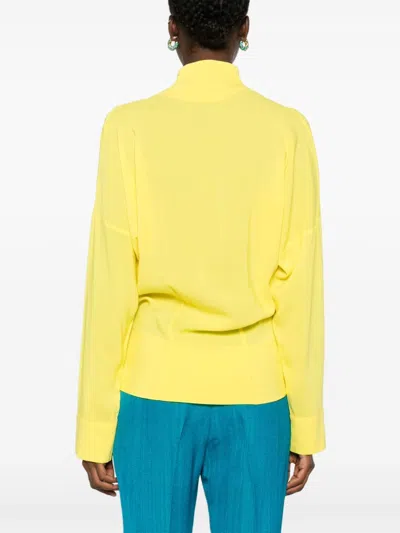 Philosophy Di Lorenzo Serafini Wrap Blouse In Yellow