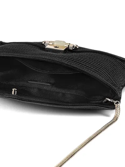 Shanghai Tang Braided Clutch Bag In Black