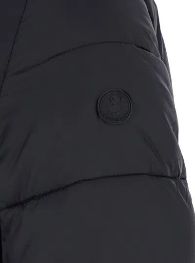 Save The Duck Lysa Long Puffer Coat In Black