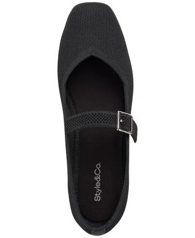Style & Co Women's Broadwayy Mary Jane Flats, Created For Macy's In Red Knit