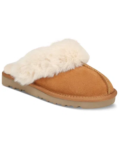 Style & Co Women's Rosiee Slippers, Created For Macy's In Burgundy