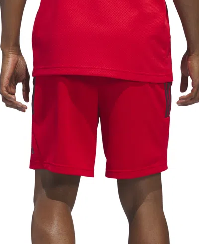 Adidas Originals Mens  Adicolor 3-stripes Shorts In Red,black