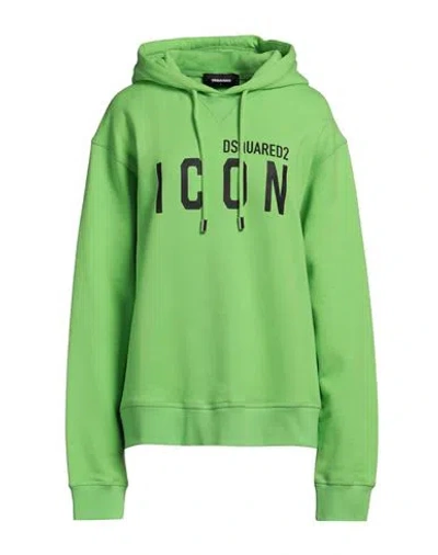 Dsquared2 Woman Sweatshirt Lime Green Size Xs Cotton, Elastane In Green