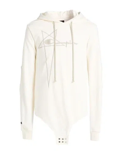 Rick Owens X Champion Man Sweatshirt Ivory Size L Cotton In White