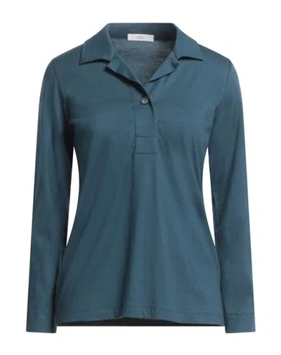 Fedeli Woman Polo Shirt Deep Jade Size 6 Cotton In Green