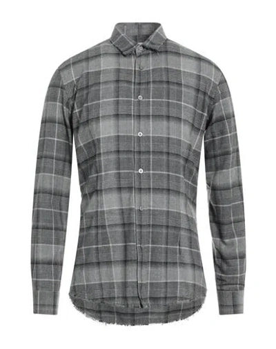Grey Daniele Alessandrini Man Shirt Grey Size 16 Cotton In Grey