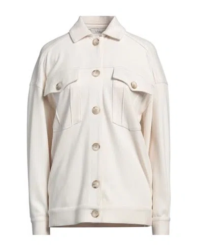 I Heart Woman Shirt Off White Size L Cotton, Viscose, Polyamide, Elastane In Off White