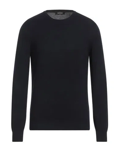 Gran Sasso Man Sweater Midnight Blue Size 46 Cashmere In Blue