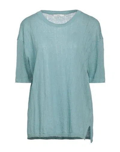 Fedeli Woman Sweater Sky Blue Size M Linen, Cotton In Blue