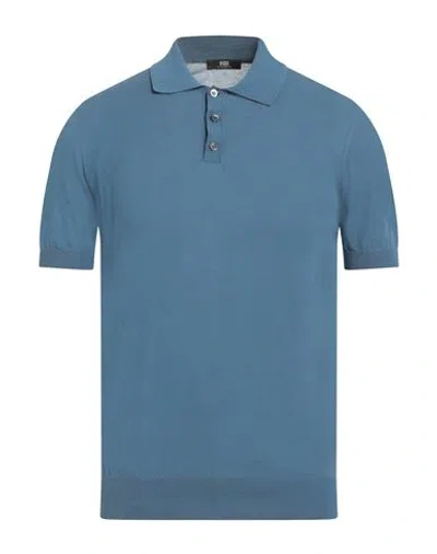 Shop Alpha Studio Man Sweater Pastel Blue Size 46 Cotton